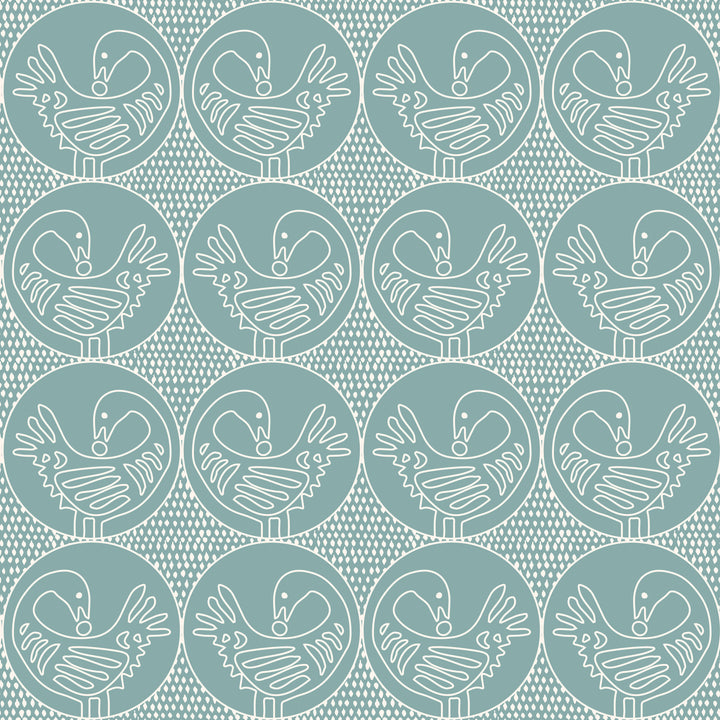 Sankofa - Sea Cliff Blue Wallpaper by Forbes Masters