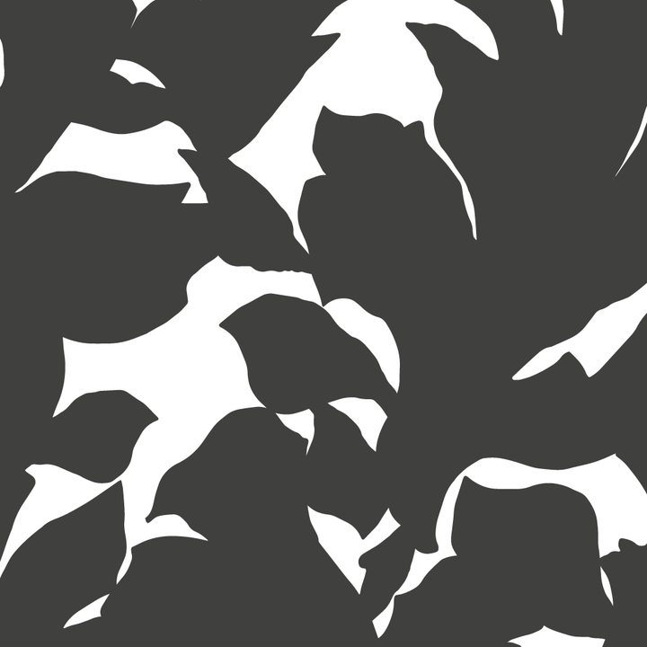 Holly - Jet Black Botanical Wallpaper by Mrs. Paranjape