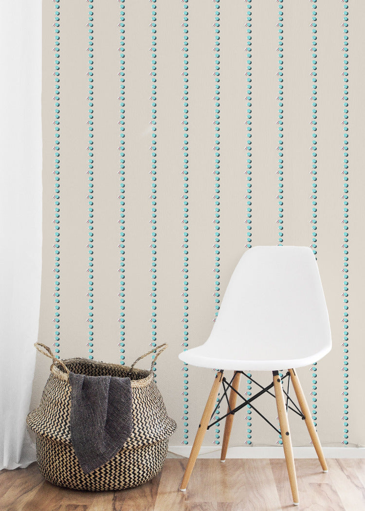 Pinstripe Umbrellas Wallpaper by Gray Malin