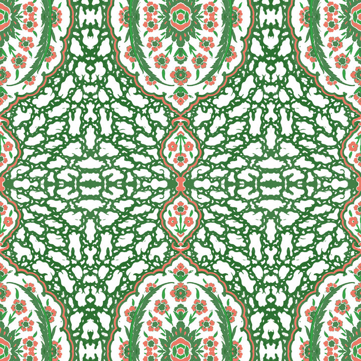Ottoman Jewel - Kelly Green Wallpaper