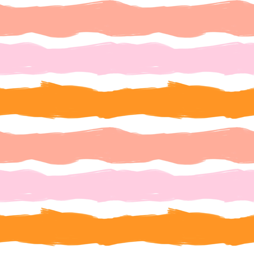 Las Rayas Stripes - Pink and Orange Wallpaper by The Blush Label