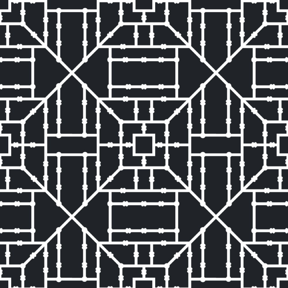 Bamboo Trellis - Black Wallpaper by The Blush Label