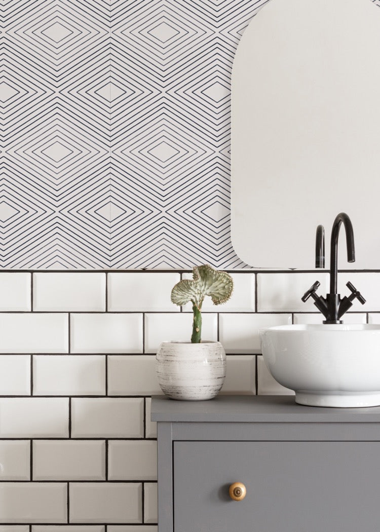 Huron - Quartz White Wallpaper