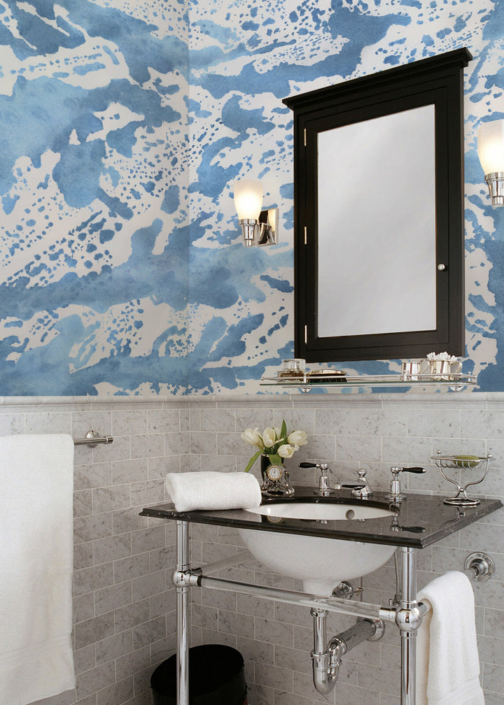 Rain Wallpaper Mural by Joyfire for Mitchell Black Home Chicago Beth Glover Artist