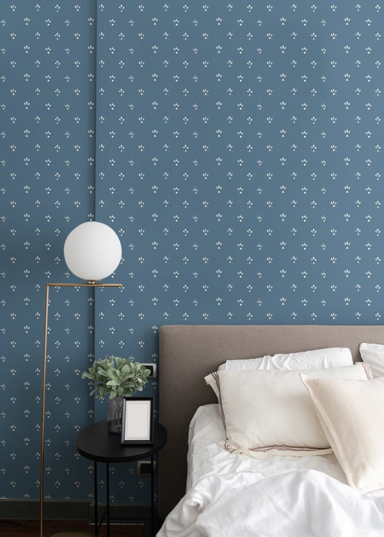 Fleur - Blue Salt Wallpaper