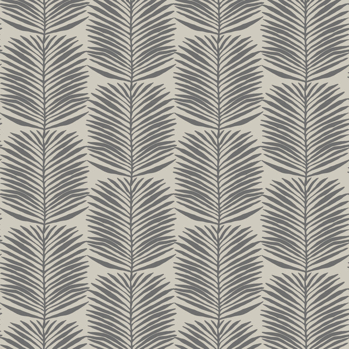 Betty White Palm Leaves - Cashmere Floral Wallpaper