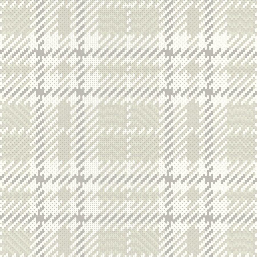 Clark Plaid - Berteau Beige Wallpaper