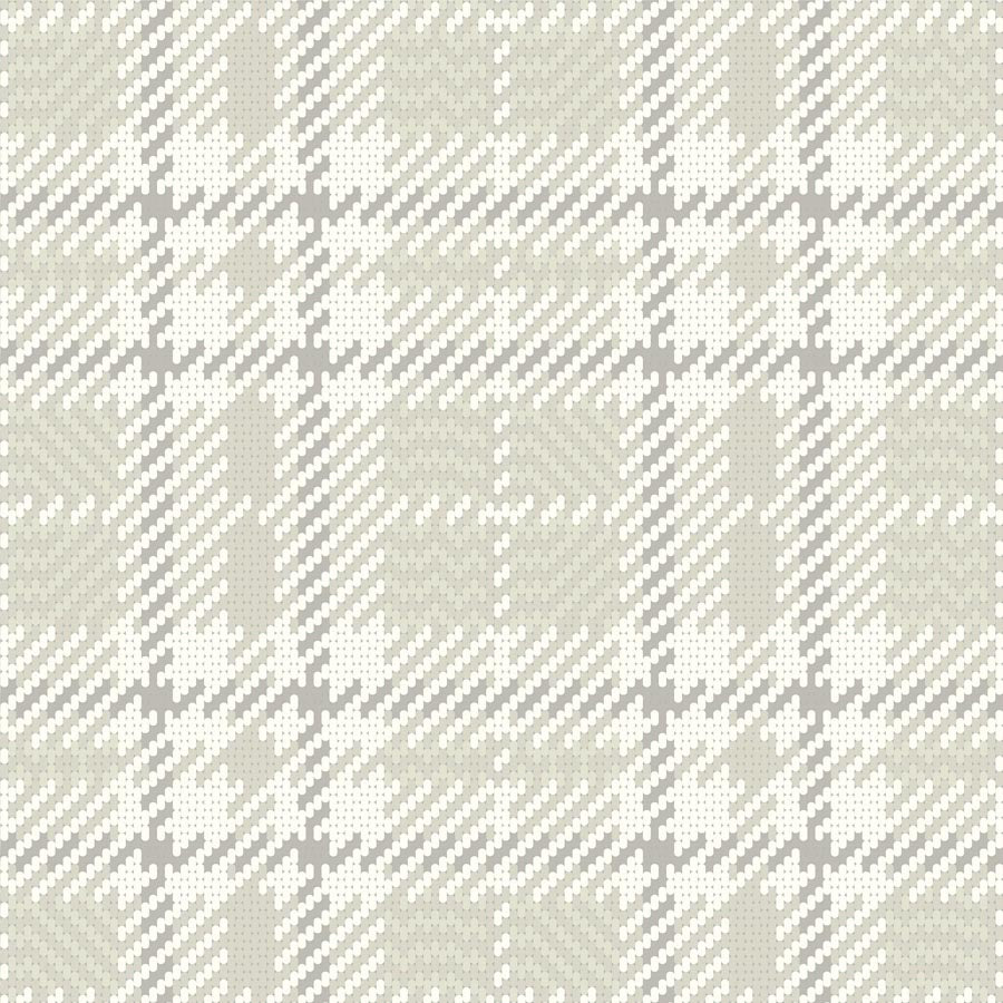 Clark Plaid - Berteau Beige Wallpaper