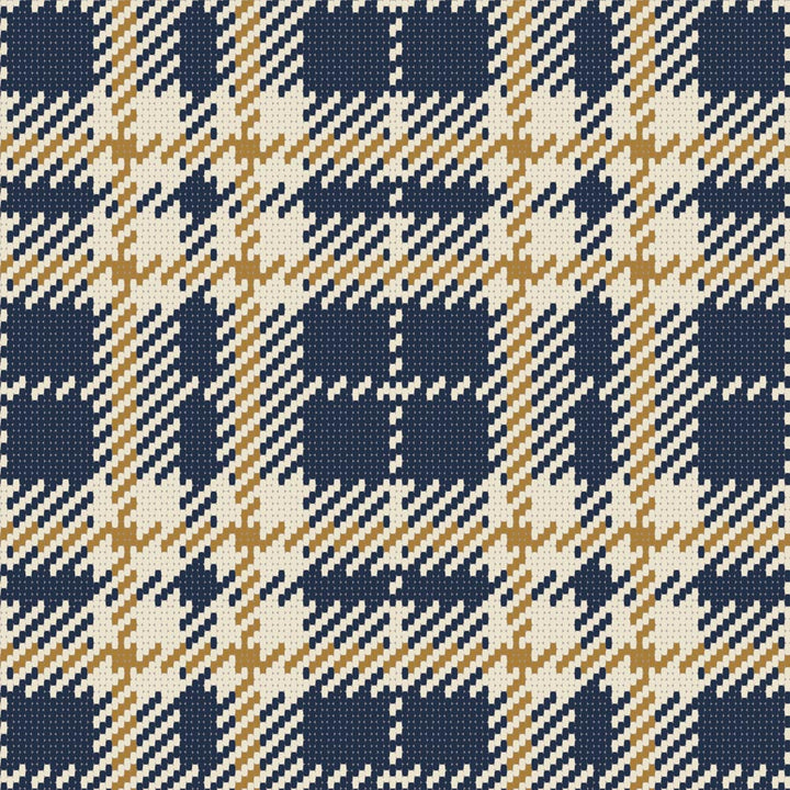 Clark Plaid - Navy Gold Coast Wallpaper