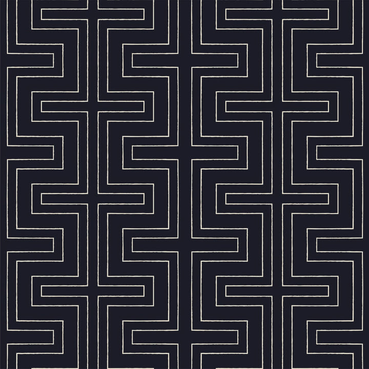 Halsted Geometric - Black Wallpaper