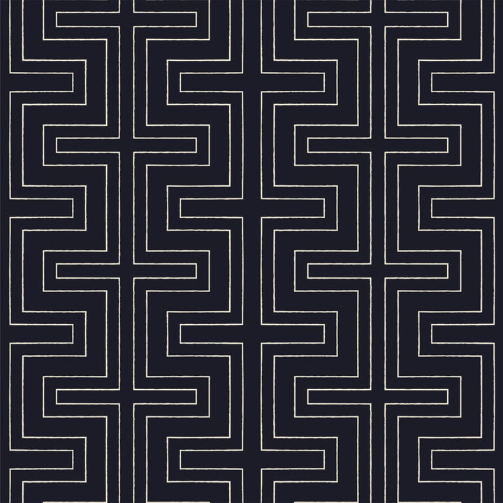 Halsted Geometric - Black Wallpaper