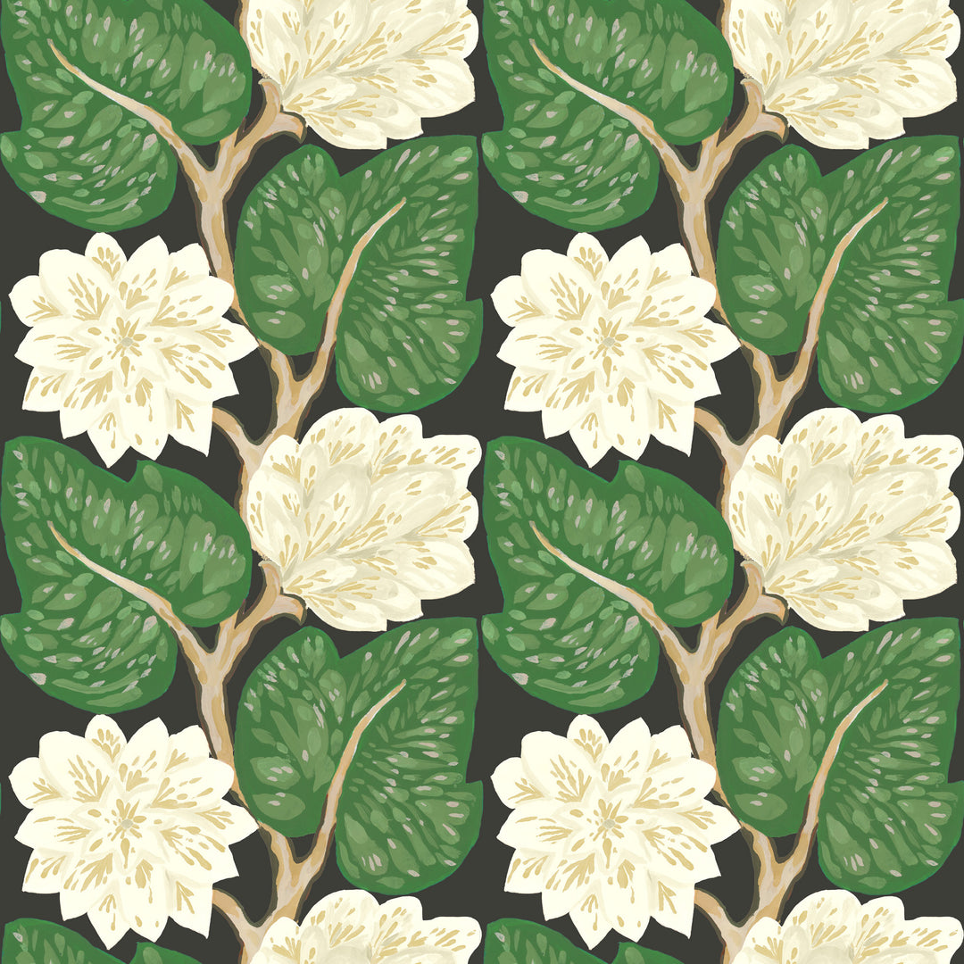 Vintage Vines - Porcelain White Floral Wallpaper by Bohemian Bungalow