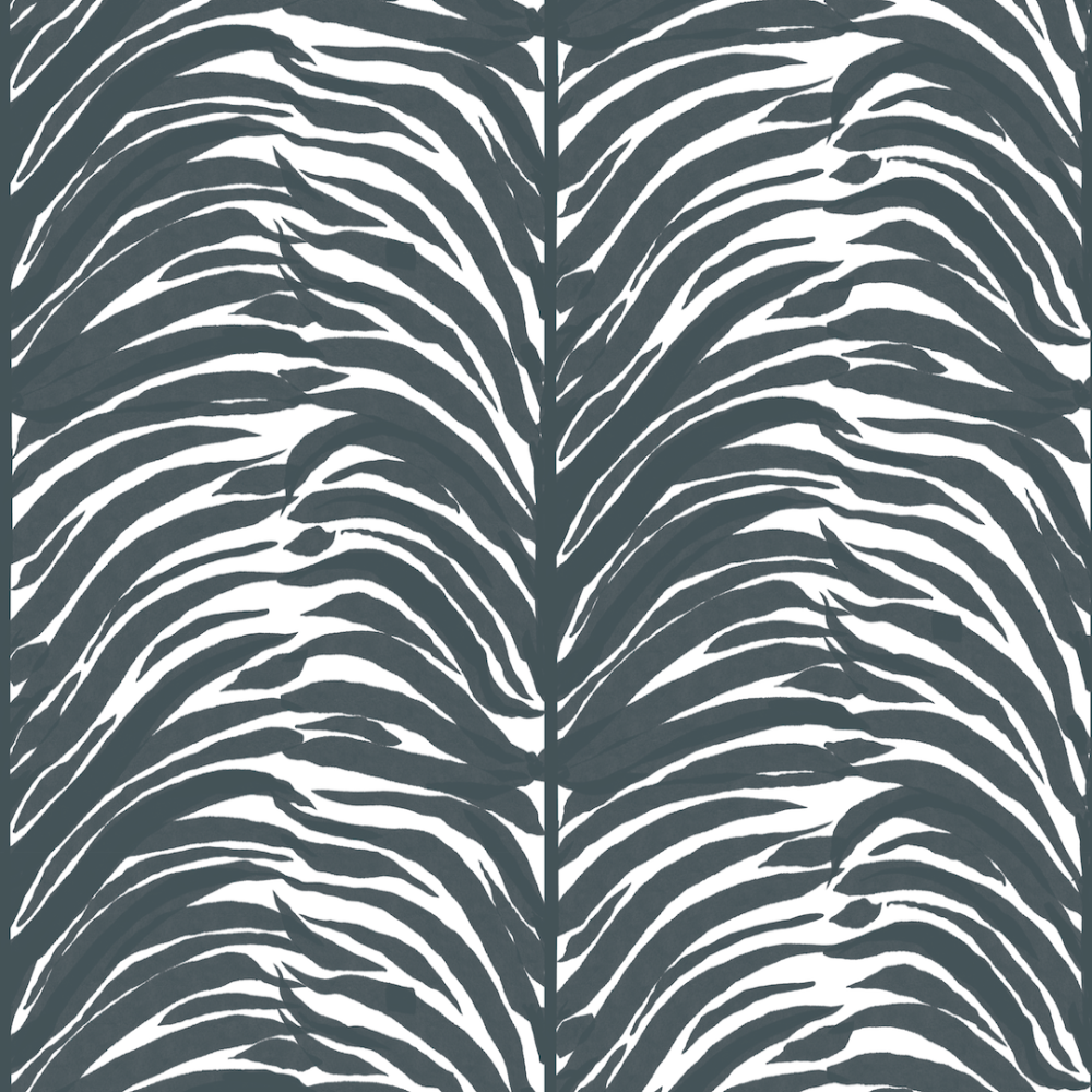 Deco Fern - Charcoal Floral Wallpaper by Bohemian Bungalow