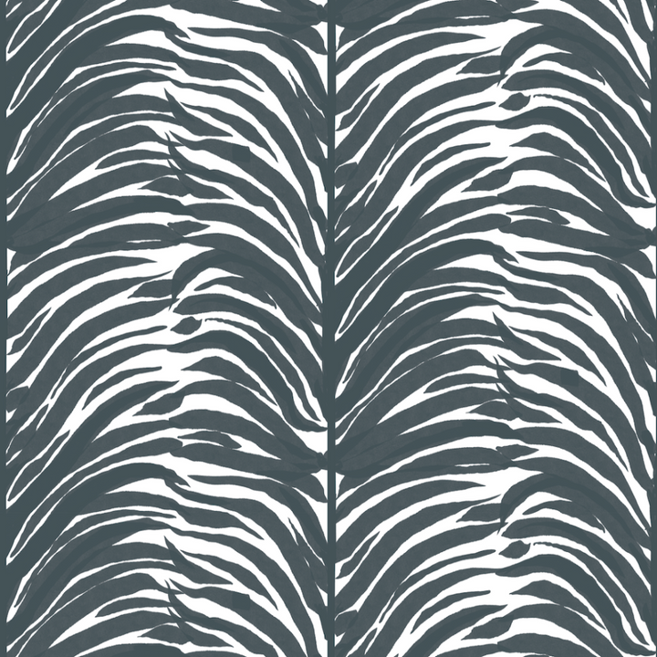 Deco Fern - Charcoal Floral Wallpaper by Bohemian Bungalow