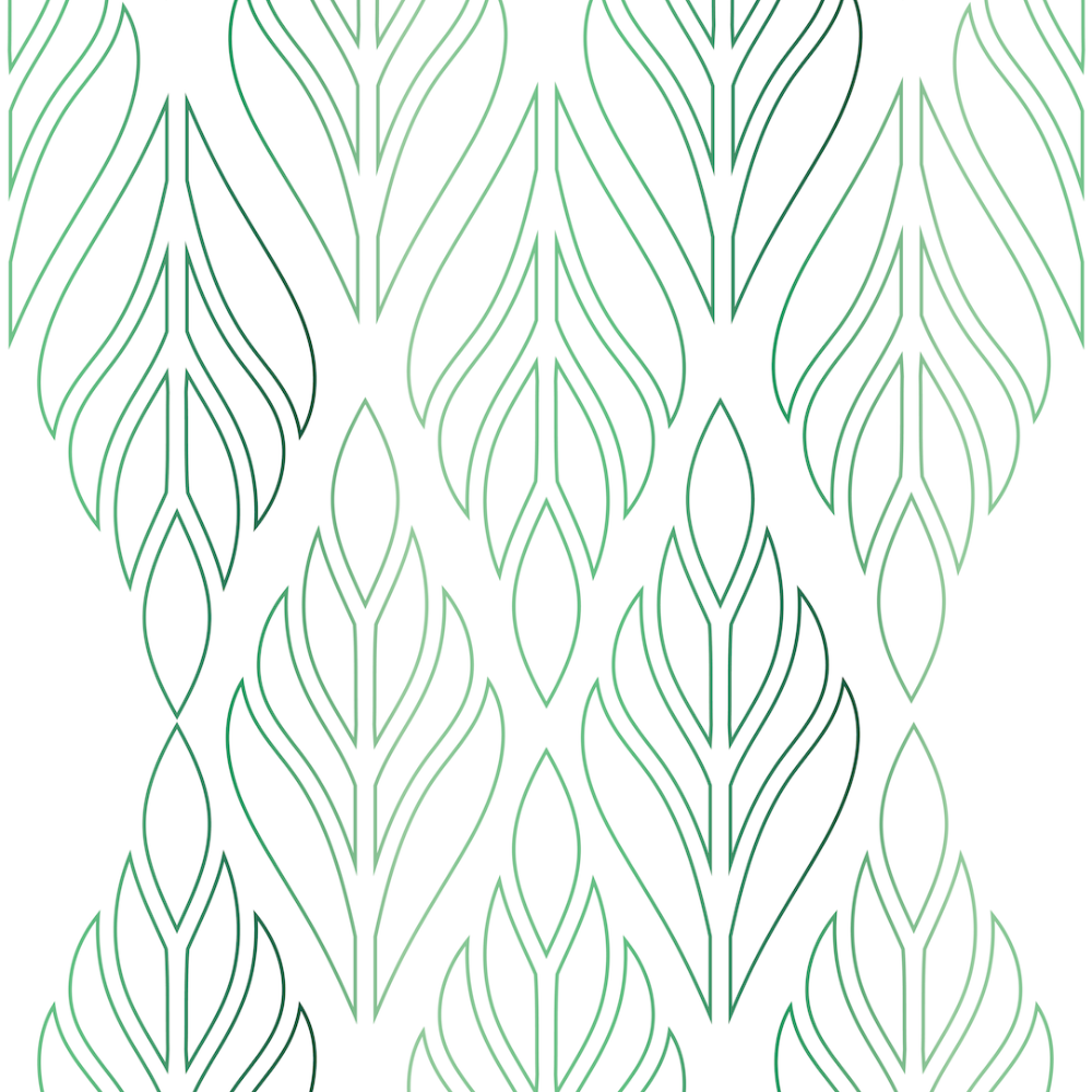 Deco Palm - Green Floral Wallpaper by Bohemian Bungalow