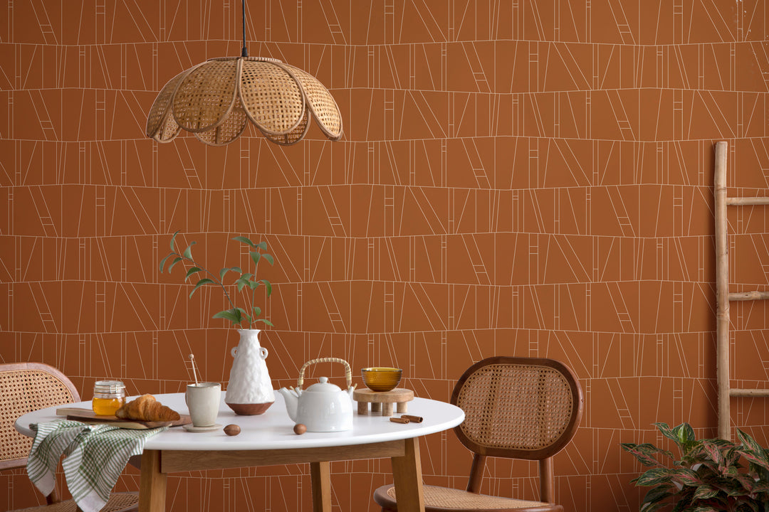 Kazi - Terracotta Wallpaper by Forbes Masters