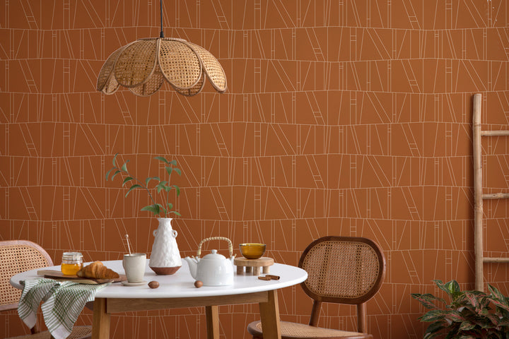 Kazi - Terracotta Wallpaper by Forbes Masters