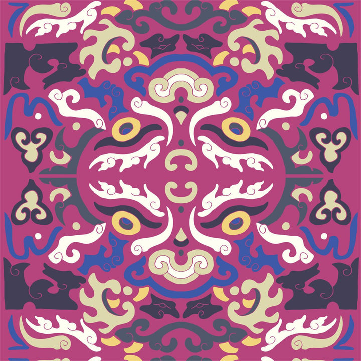 Foo Dog - Magenta Wallpaper