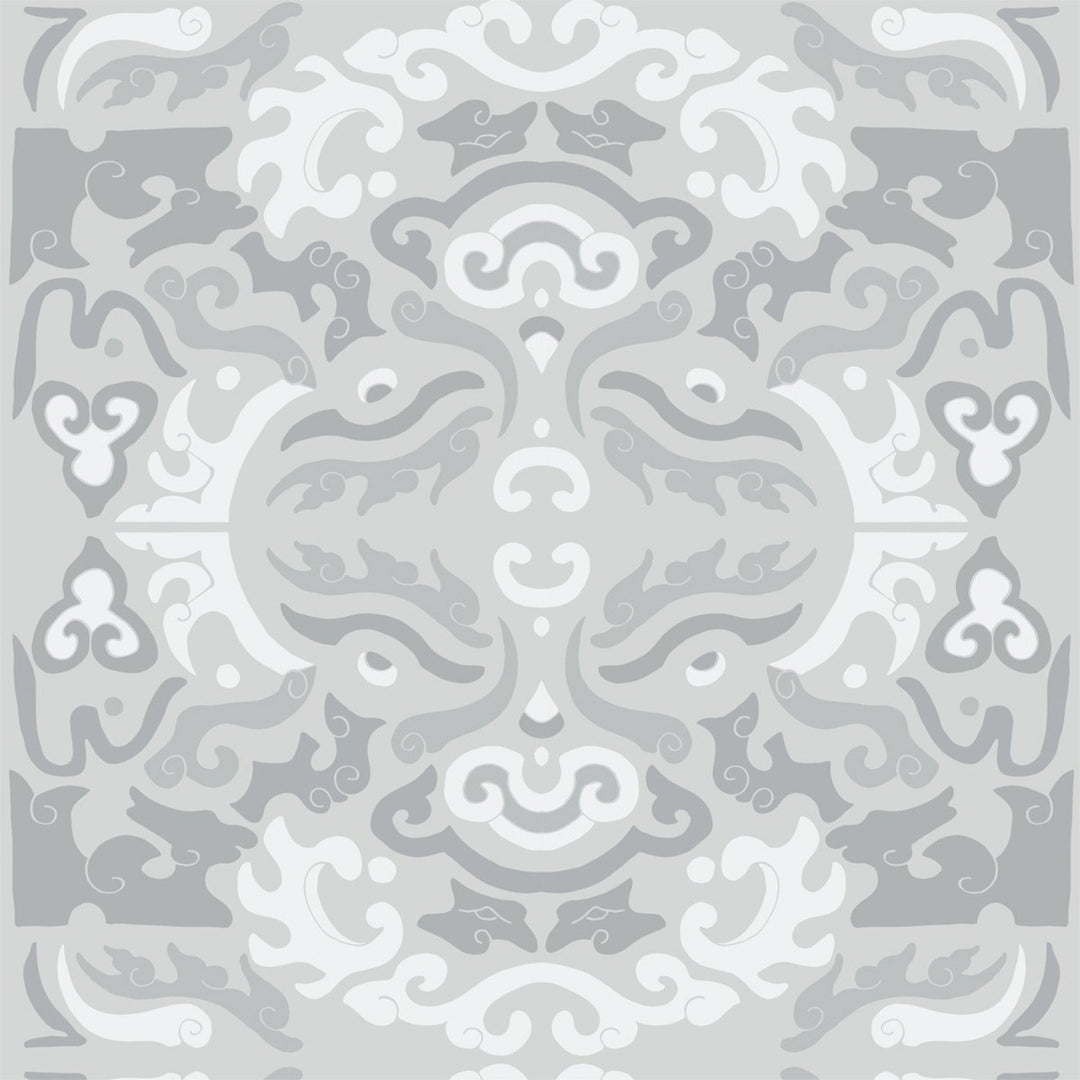 Foo Dog - Pewter Wallpaper