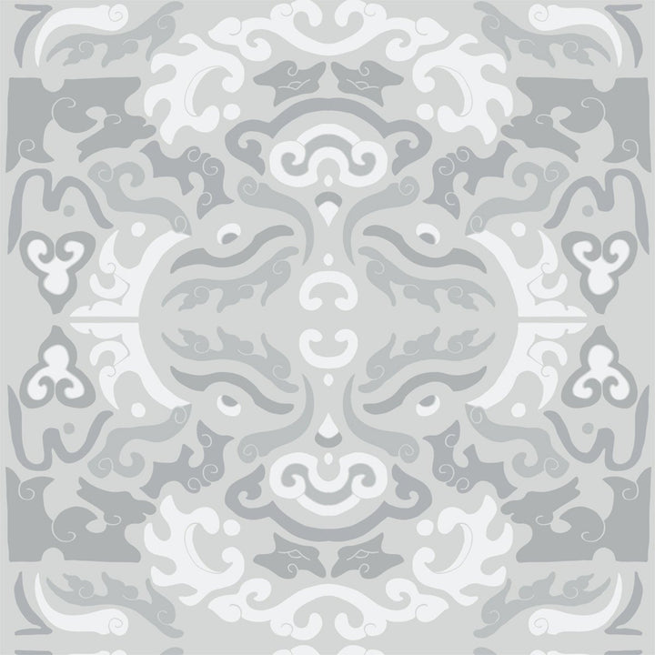 Foo Dog - Pewter Wallpaper