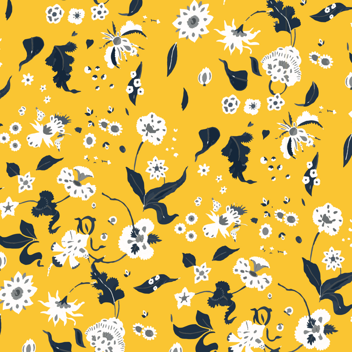 Floral Bliss - Saffron Wallpaper