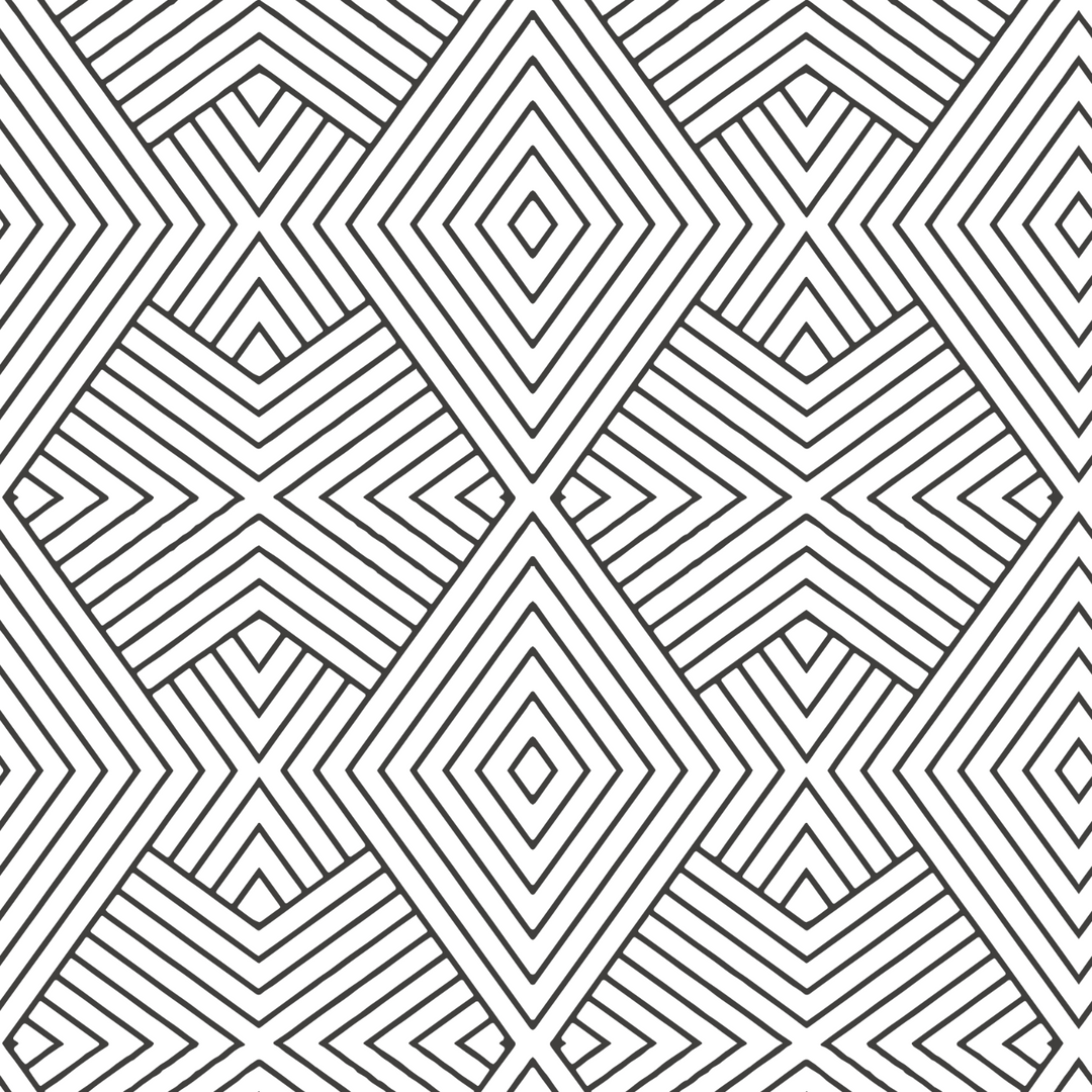 Formation - Jet Black Geometric Wallpaper by Mrs. Paranjape