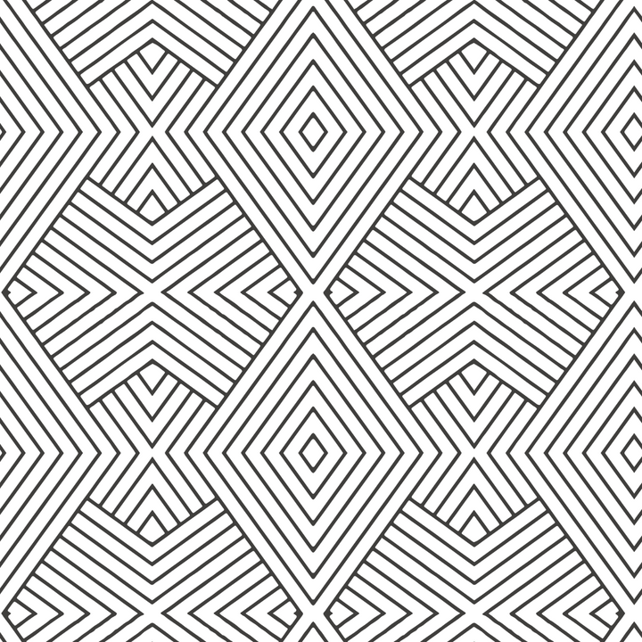 Formation - Jet Black Geometric Wallpaper by Mrs. Paranjape