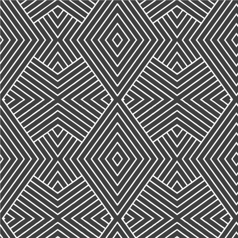 Formation - Jet Black Reverse Geometric Wallpaper by Mrs. Paranjape