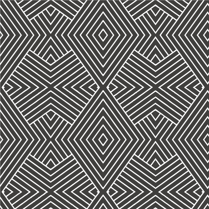 Formation - Jet Black Reverse Geometric Wallpaper by Mrs. Paranjape