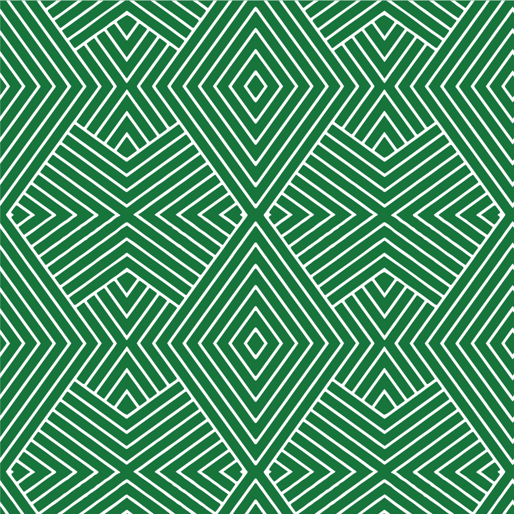 Formation - Signature Green Reverse Geometric Wallpaper by Mrs. Paranjape