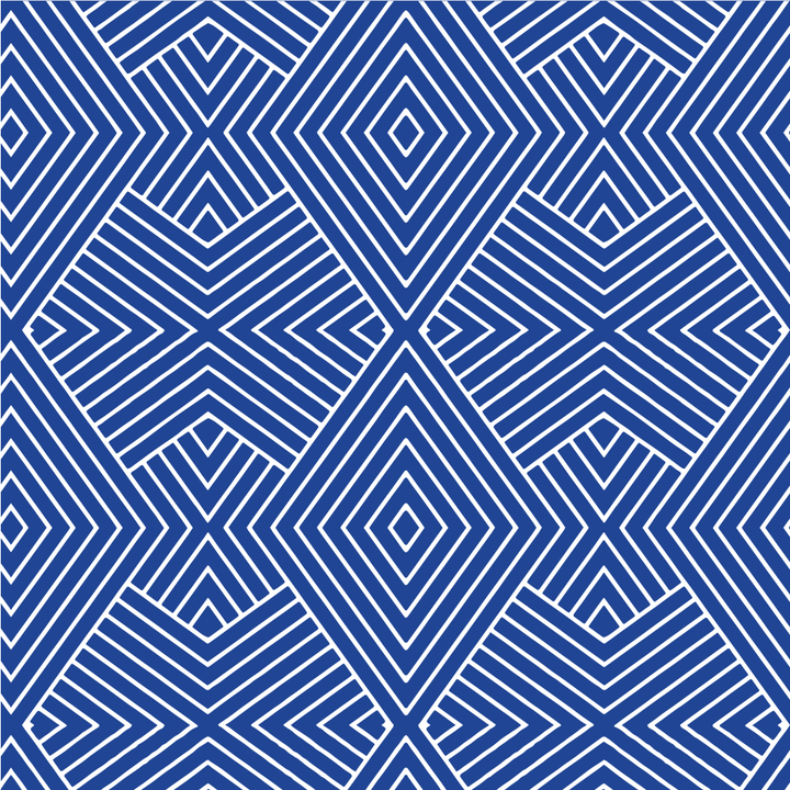 Formation - Yves Blue Reverse Geometric Wallpaper by Mrs. Paranjape