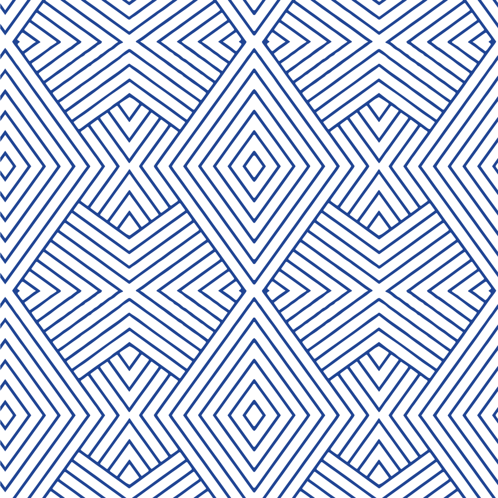 Formation - Yves Blue Geometric Wallpaper by Mrs. Paranjape