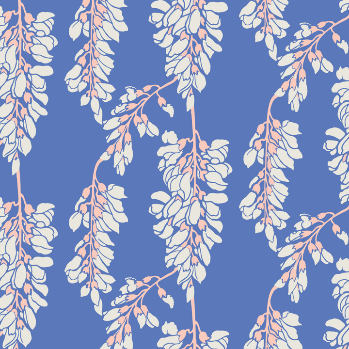 Wisteria Floral - Royal Wallpaper