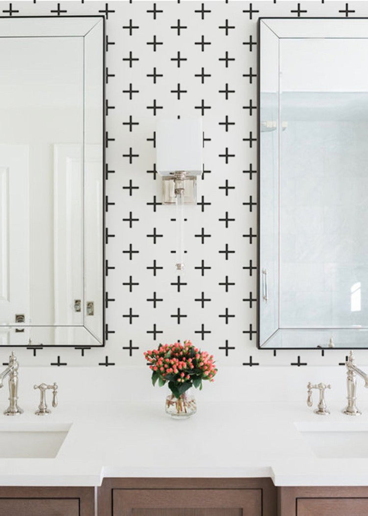 Addition - Jet Black Geometric Wallpaper by Mrs. Paranjape