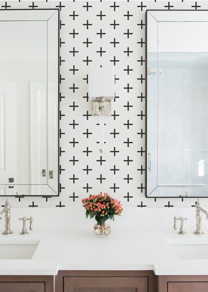 Addition - Jet Black Geometric Wallpaper by Mrs. Paranjape