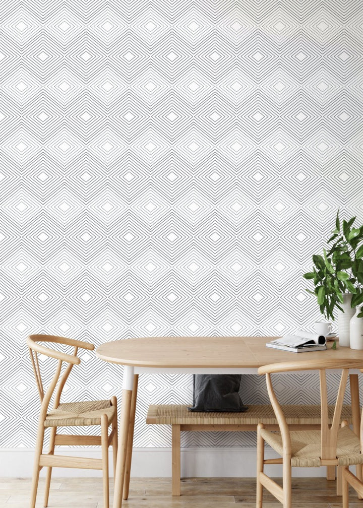 Huron - Quartz White Wallpaper