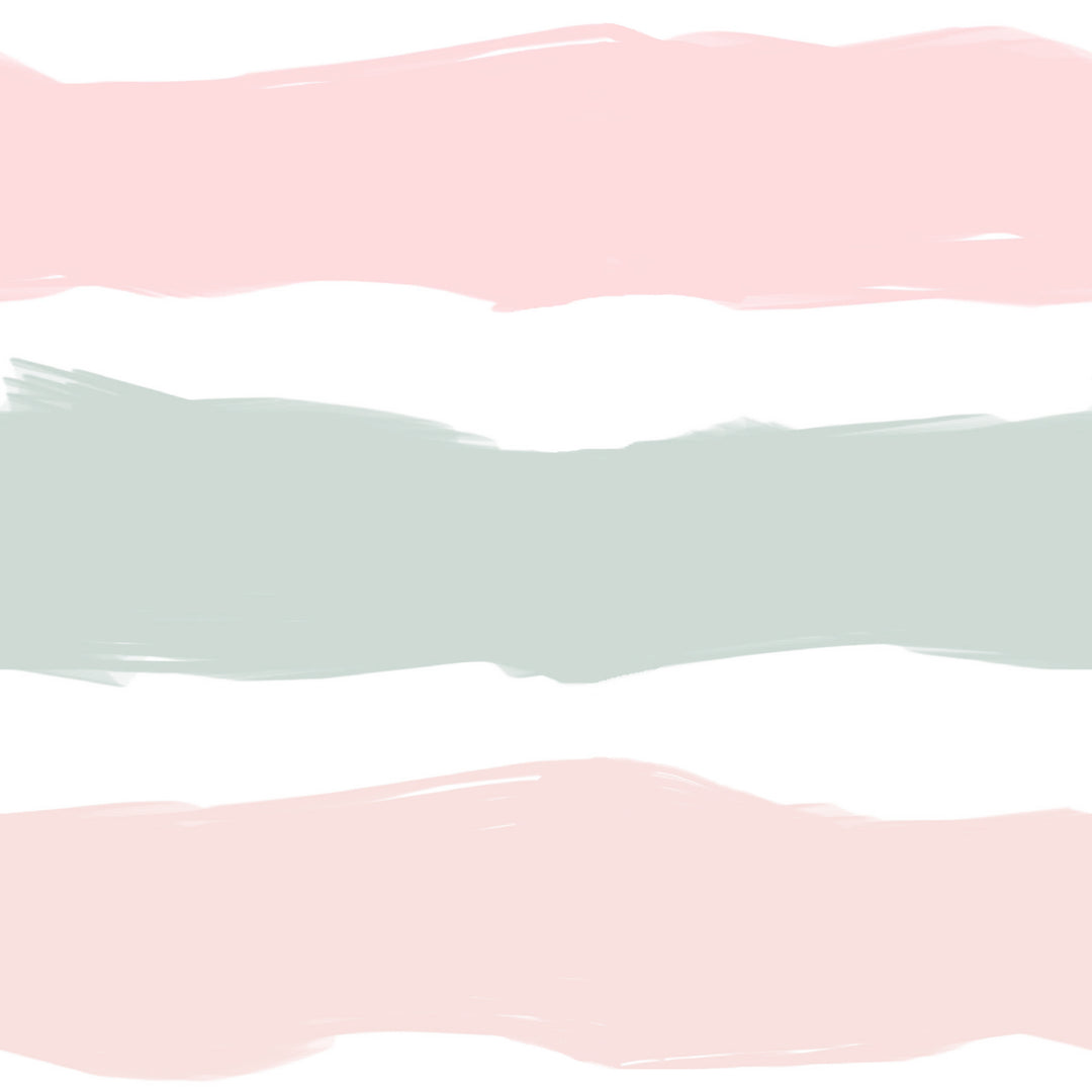 Las Rayas Stripes - Pink and Green Wallpaper by The Blush Label