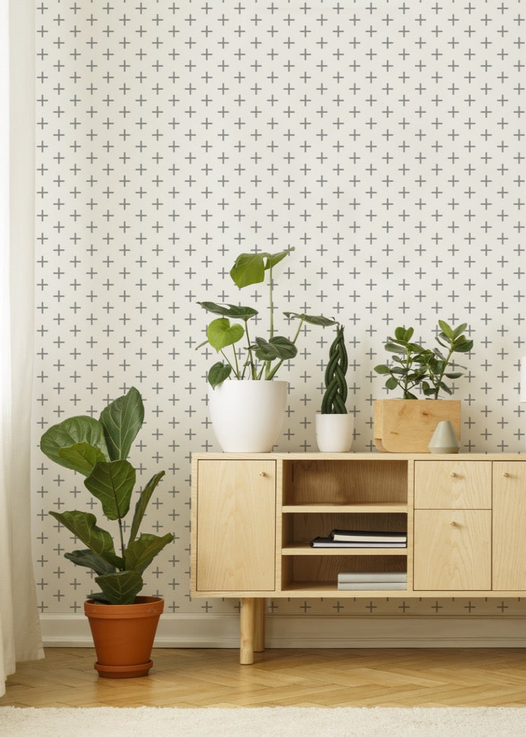 Addition - Graphite Wallpaper