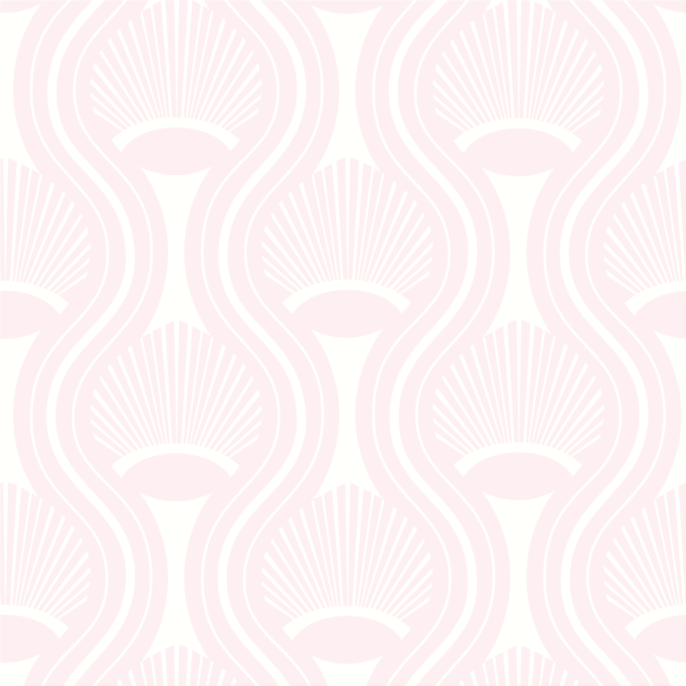 African Art Deco Shell - Pink Wallpaper by Julianne Taylor Style