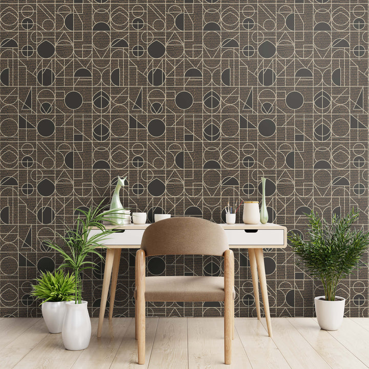 Kali - Black & Mocha Wallpaper by Forbes Masters