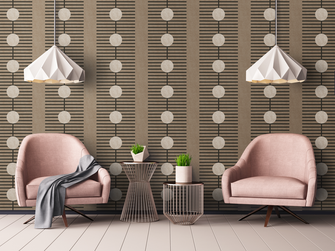 Nomalanga - Mocha & Black Wallpaper by Forbes Masters