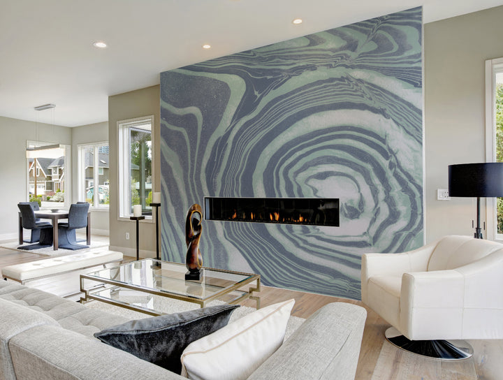 True Blue Marble Wall Mural