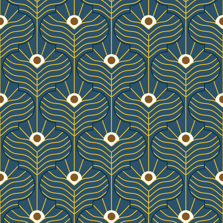 Moroccan Peacock - Marine Wallpaper