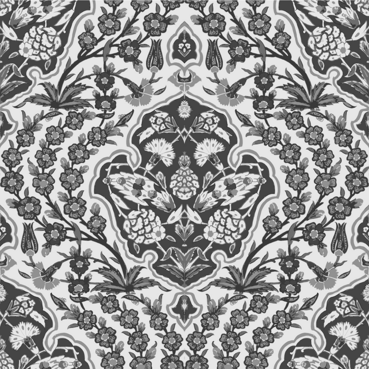 Ottoman Large - Greys Wallpaper