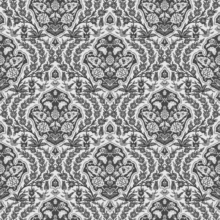 Ottoman Small - Greys Wallpaper