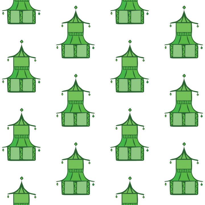 Pagoda - Key Lime Green Wallpaper by Bohemian Bungalow