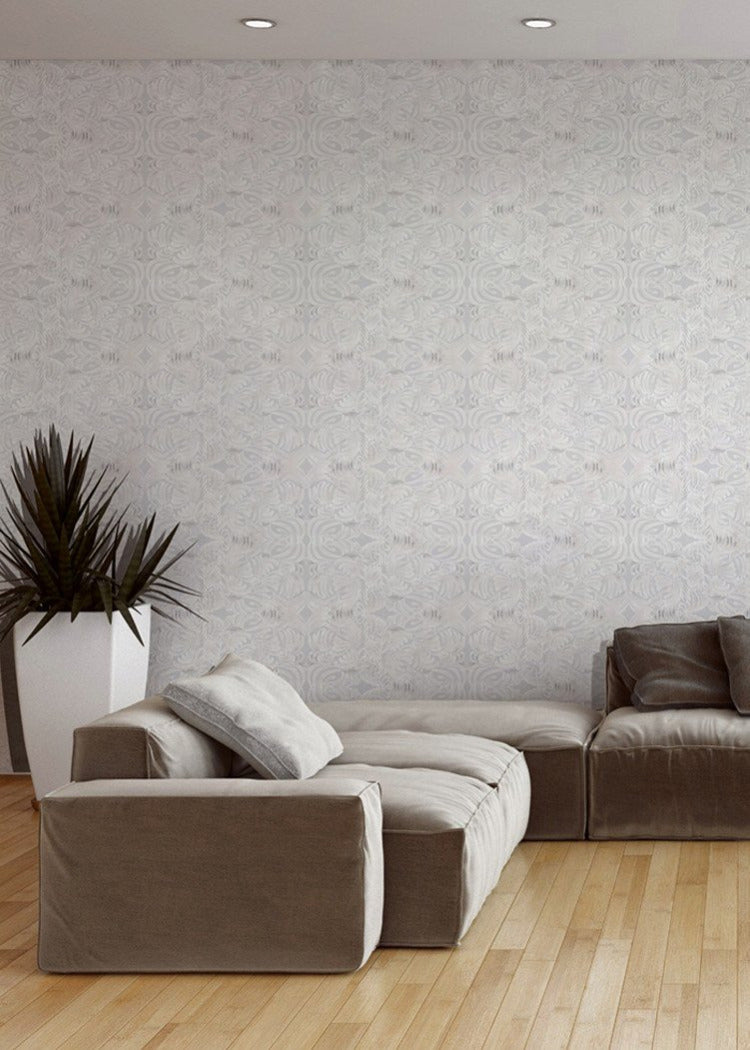 Porcelain Flora Large Wallpaper