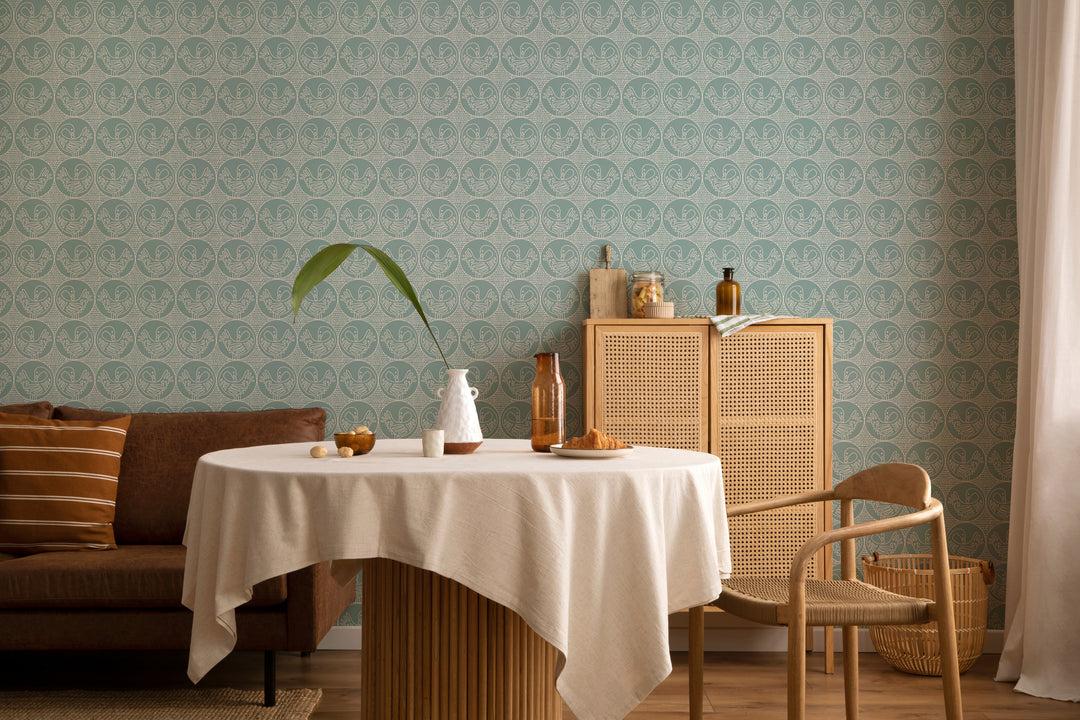 Sankofa - Sea Cliff Blue Wallpaper by Forbes Masters