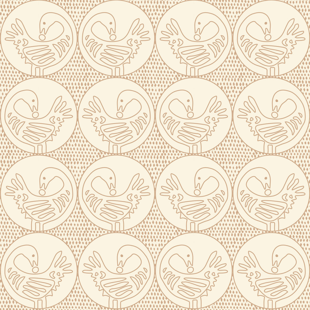 Sankofa - Clay Linen Wallpaper by Forbes Masters