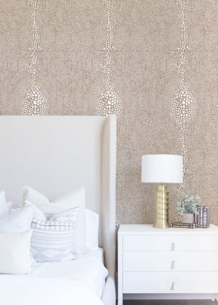 Shagreen - Truly Taupe Reverse Wallpaper by Mrs Paranjape Papers